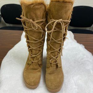 Steve Madden‎ Alaskan Suede Wedge Boots, size 6.5